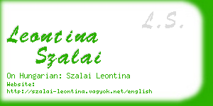 leontina szalai business card